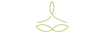 Green leaf-shaped logo on a white background